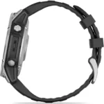 Smartwatch Garmin Fenix E 47mm GPS NFC 10 ATM Stainless Steel με Black Silicone Band | Smartwatches - shopin.gr