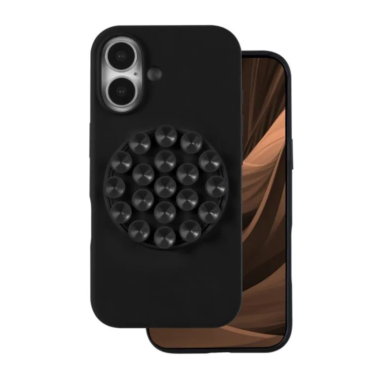 Θήκη Silicon & PC inos Apple iPhone 17 με Suction Cup Μαύρο | Shopin.gr