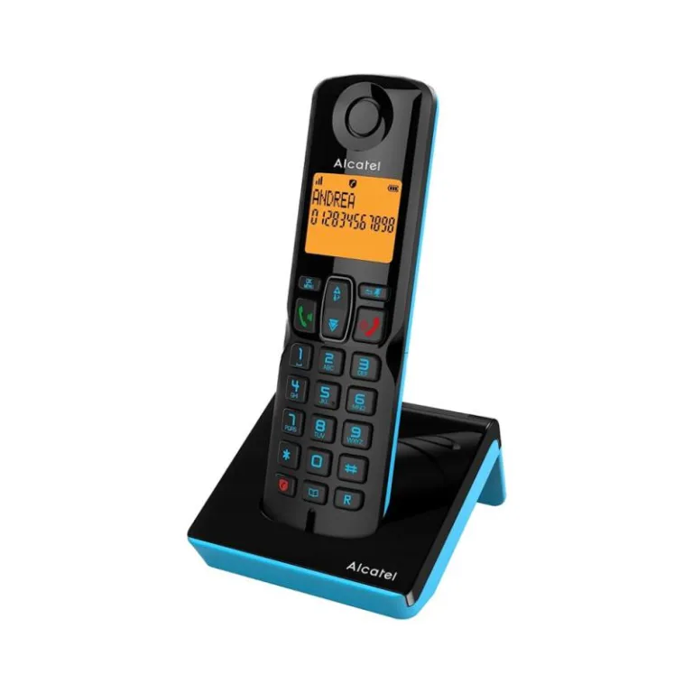 Ασύρματο Τηλέφωνο Alcatel S280 με Δυνατότητα Αποκλεισμού Κλήσεων Μαύρο-Μπλε | Shopin.gr