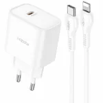 Φορτιστής Ταξιδίου Noozy C21 Core PD25W με Καλώδιο USB-C σε Lightning 1m Λευκός | Φορτιστές - shopin.gr
