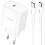 Φορτιστής Ταξιδίου Noozy Edge E25 PD30W με Καλώδιο USB-C σε USB-C 1μ Λευκό | Φορτιστές - shopin.gr