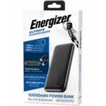 Power Bank Energizer UE10055PQ 10000mAh PD22.5W QC3.0 με 2xUSB-C 1xUSB-A και LED Ένδειξη Μπαταρίας Μαύρο | Power Bank - shopin.gr
