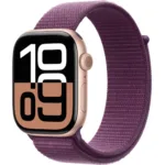 Apple Watch Series 10 4G 46mm GPS eSIM NFC IP6X Aluminum Case Rose Gold με Plum Sport Loop | Smartwatches - shopin.gr