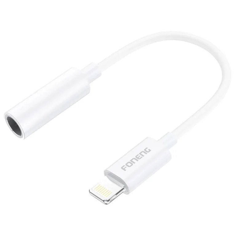 Αντάπτορας Foneng BM20 3.5mm Θηλυκό σε Lightning Αρσενικό 0.1m Λευκό | Shopin.gr