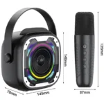 Φορητό Ηχείο Bluetooth Blavec WS-08 Karaoke Idol με 2 Μικρόφωνα 8W Μαύρο | Shopin.gr