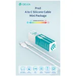 Καλώδιο Σύνδεσης USB 2.0 Devia EC629 USB A σε USB C 2.4A Silicone Pro3 1m Λευκό | Shopin.gr