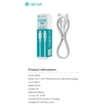 Καλώδιο Σύνδεσης USB 2.0 Devia EC631 USB C σε Lightning 3A 27W Silicone Pro3 1m Λευκό | Shopin.gr