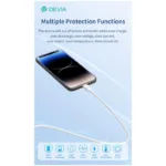 Καλώδιο Σύνδεσης USB 2.0 Devia EC631 USB C σε Lightning 3A 27W Silicone Pro3 1m Λευκό | Shopin.gr