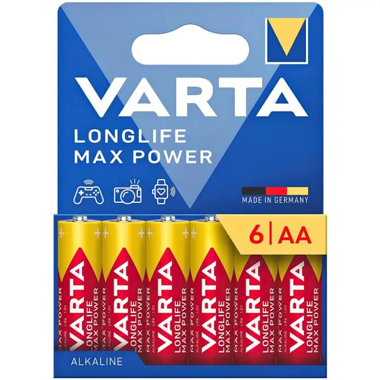 Μπαταρία Alkaline Varta Longlife Max Power AA LR06 Plastic Free (6 τεμ.) | Shopin.gr