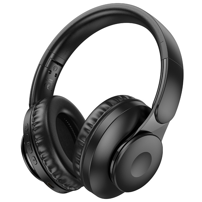 Wireless Ακουστικά Stereo Hoco W45 Enjoy V5.3 4 00mAh AUX Μαύρα | Bluetooth - shopin.gr