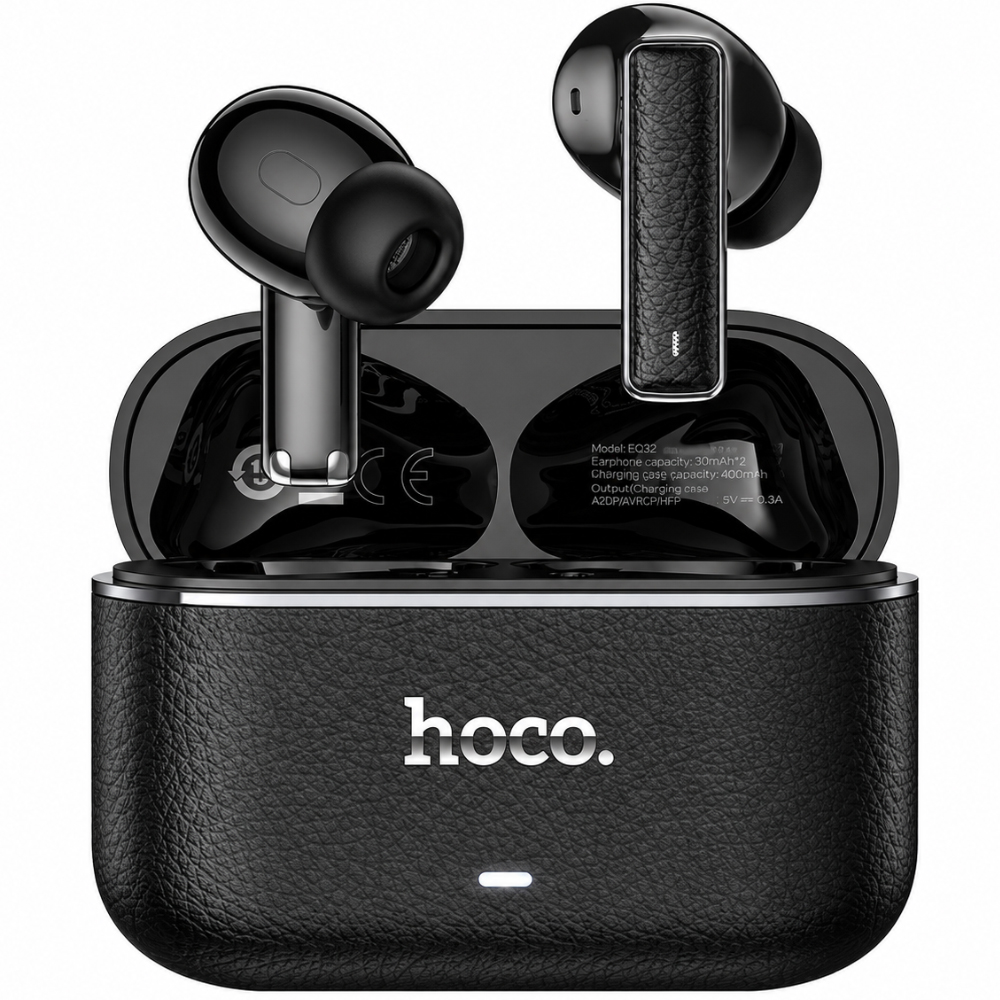 Wireless Hands Free Hoco EQ35 Rhyme TWS ANC ENC Six Mic Noise Reduction v5.4 400mAh 7h Ομιλίας Μαύρα | Bluetooth - shopin.gr