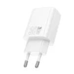 Φορτιστής Ταξιδίου Hoco N62 Gentle με 1 Εξόδο Φόρτισης GaN USB-C Quick Charge PD30W 5V 3.0A  Λευκός | Φορτιστές - shopin.gr