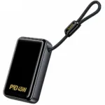 Power Bank Hoco Q54 Shine 20000mAh PD45W QC3.0 1xUSB-C 1xUSB-A με Ενσωματωμένο Καλώδιο USB-C και LED Ένδειξη Μαύρο | Power Bank - shopin.gr