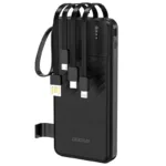 Φορτιστής Ανάγκης Dudao K11 10W 10000mAh με 4 Ενσωματωμένα Καλώδια Μαύρο | Shopin.gr