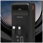 Φορτιστής Ανάγκης Dudao K15Max 22.5W 30000mAh PD QC με 2 Ενσωματωμένα Καλώδια Μαύρο | Shopin.gr