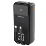 Φορτιστής Ανάγκης Dudao K15Max 22.5W 30000mAh PD QC με 2 Ενσωματωμένα Καλώδια Μαύρο | Shopin.gr