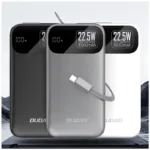 Φορτιστής Ανάγκης Dudao K31 22.5W 10000mAh PD QC με Ενσωματωμένο Retractable Καλώδιο Γκρι | Shopin.gr