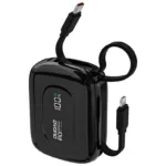 Φορτιστής Ανάγκης Dudao K32 22.5W 10000mAh με 2 Ενσωματωμένα Καλώδια Μαύρο | Shopin.gr