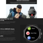 Smartwatch Hammer Watch 2 1.5" Μαύρο-Πορτοκαλί | Shopin.gr