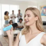 Φορητό Ηχείο Bluetooth Blavec WS-07 Karaoke Party με 2 Μικρόφωνα 5W Μπλε | Shopin.gr