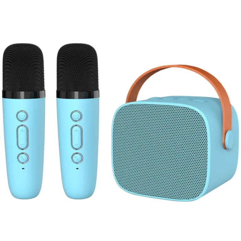 Φορητό Ηχείο Bluetooth Blavec WS-07 Karaoke Party με 2 Μικρόφωνα 5W Μπλε | Shopin.gr