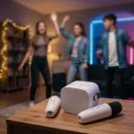 Φορητό Ηχείο Bluetooth Blavec WS-07 Karaoke Party με 2 Μικρόφωνα 5W Λευκό | Shopin.gr