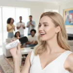 Φορητό Ηχείο Bluetooth Blavec WS-07 Karaoke Party με 2 Μικρόφωνα 5W Λευκό | Shopin.gr