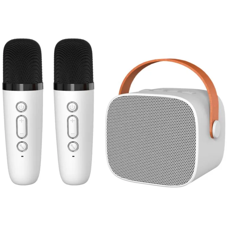 Φορητό Ηχείο Bluetooth Blavec WS-07 Karaoke Party με 2 Μικρόφωνα 5W Λευκό | Shopin.gr