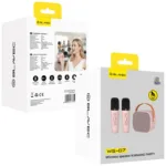 Φορητό Ηχείο Bluetooth Blavec WS-07 Karaoke Party με 2 Μικρόφωνα 5W Ροζ | Shopin.gr