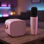 Φορητό Ηχείο Bluetooth Blavec WS-07 Karaoke Party με 2 Μικρόφωνα 5W Ροζ | Shopin.gr