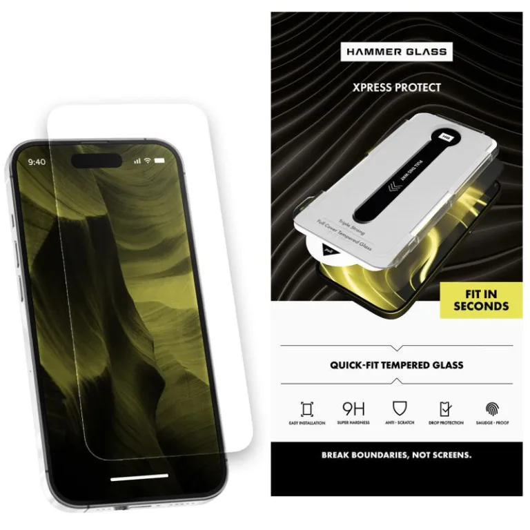 Tempered Glass Hammer Glass Apple iPhone 17 Pro 5G Xpress Protect με Application Tool (1 τεμ.) | Shopin.gr