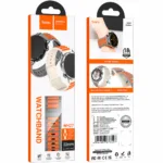 Watchband Hoco WH27 Flexible Series Silicon Strap για Samsung Huawei Xiaomi Vivo OPPO κα 22mm Universal Γκρι-Πορτοκαλί | Αξεσουάρ Wearables - shopin.gr