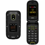 Noozy Hero 4G Dual Sim με Διπλή Οθόνη 2.4"+1.44" Bluetooth Φακό 1200mAh Μπαταρία IP68 Μαύρο-Κίτρινο με Ελληνικό Πληκτρολόγιο | Κινητά απλής χρήσης - shopin.gr