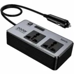 Φορτιστής Μετατροπέας 12V σε 220V Αυτοκινήτου Hoco Z66 με 2 Έξόδους 200W και 2xUSB-A 1xUSB-C 66W LED Display Καλώδιο 50cm Μαύρος | Φορτιστές - shopin.gr