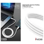 Καλώδιο Σύνδεσης USB 2.0 inos UltraCon USB C σε USB C 100W 1m Λευκό | Shopin.gr