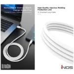 Καλώδιο Σύνδεσης USB 2.0 inos UltraCon USB A σε USB C 30W 1m Λευκό | Shopin.gr