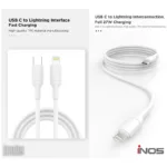 Καλώδιο Σύνδεσης USB 2.0 inos UltraCon USB C σε Lightning 27W 1m Λευκό | Shopin.gr