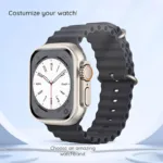 Λουράκι Σιλικόνης Ocean για Apple Watch 44/ 45/ 46/ 49mm Μαύρο (Ασυσκεύαστο) | Shopin.gr