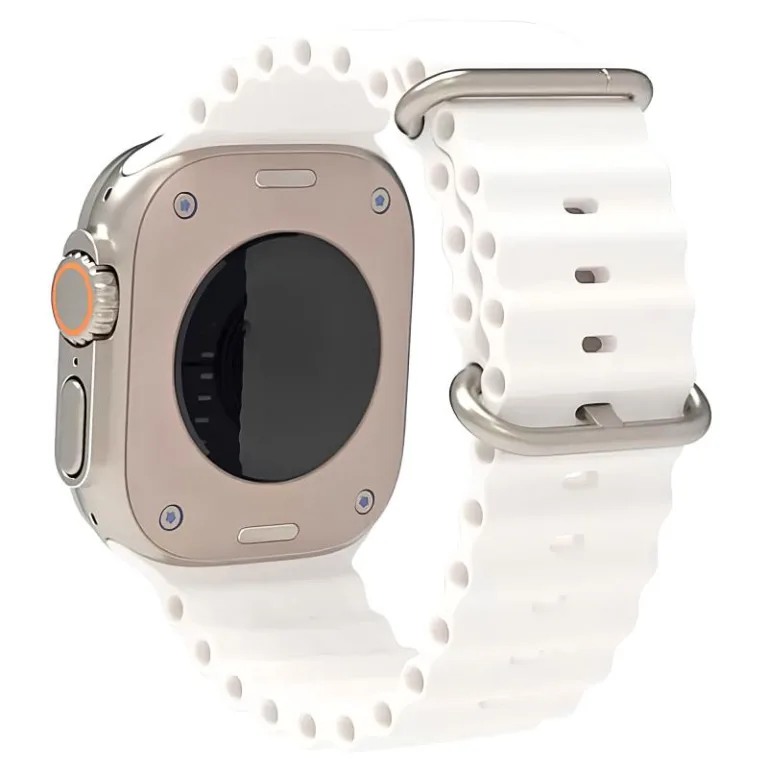 Λουράκι Σιλικόνης Ocean για Apple Watch 44/ 45/ 46/ 49mm Λευκό (Ασυσκεύαστο) | Shopin.gr
