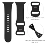 Λουράκι Σιλικόνης για Apple Watch 42/ 44/ 45/ 46/ 49mm Μαύρο (Ασυσκεύαστο) | Shopin.gr