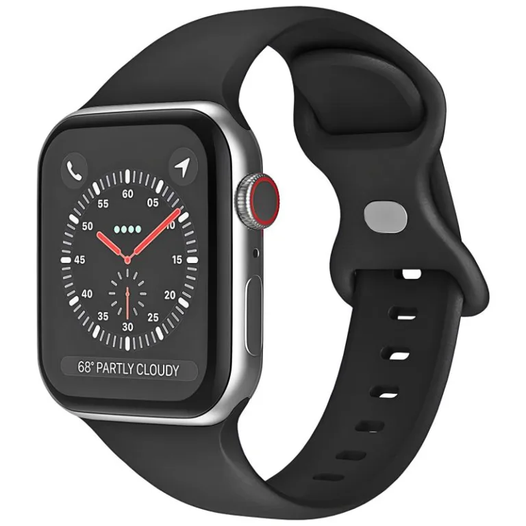Λουράκι Σιλικόνης για Apple Watch 42/ 44/ 45/ 46/ 49mm Μαύρο (Ασυσκεύαστο) | Shopin.gr