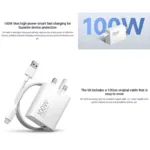 Φορτιστής Ταξιδίου Ταχείας Φόρτισης Xiaomi Combo με Έξοδο USB A 100W & Καλώδιο USB C 1m Λευκό | Shopin.gr