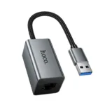 Αντάπτορας  Hoco UA48 USB-A σε RJ45 OTG 10/100Mbps 15cm Γκρι | Αντάπτορες - shopin.gr