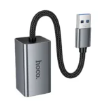 Αντάπτορας  Hoco UA48 USB-A σε RJ45 OTG 10/100Mbps 15cm Γκρι | Αντάπτορες - shopin.gr