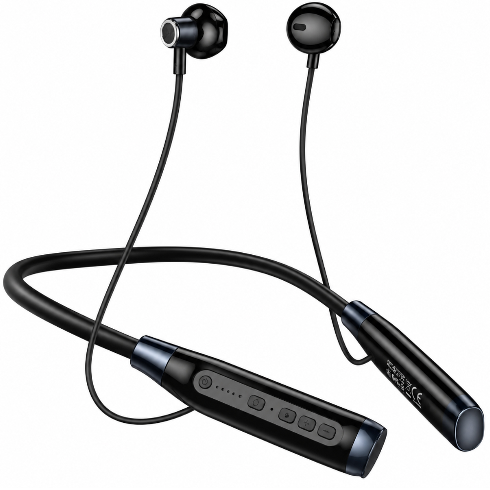 Bluetooth Hands Free Hoco. DSS07 Excellent Neckband v5.4 1200mAh MicroSD 200 Ώρες Αναπαραγωγής Μαύρα | Bluetooth - shopin.gr