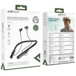 Bluetooth Hands Free Acefast N5 Neckband Magnetic v5.4 200mAh 30Hrs Αναπαραγωγής IPX4 Μαύρα | Bluetooth - shopin.gr