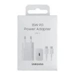 Φορτιστής Ταξιδίου Samsung Fast Charging EP-T1510XWEGEU 15W με Καλώδιο USB-C σε USB-C Λευκό | Φορτιστές - shopin.gr