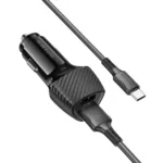 Φορτιστής Αυτοκινήτου Borofone BZ31A Solid 2xUSB-A 17W με Καλώδιο USB-A σε USB-C 1m Μαύρος | Φορτιστές - shopin.gr