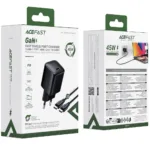 Φορτιστής Ταξιδίου Acefast A119 Mini Fast Charging 1xUSB-C PD45W QC3.0 GaN  με Καλώδιο USB-C σε USB-C 1.2m Μαύρος | Φορτιστές - shopin.gr
