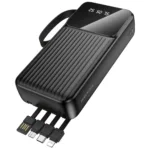 Power Bank Borofone BJ76A 20000mAh με 4 Καλώδια Φόρτισης και 4 Θύρες USB-C USB-A Lightning Micro-USB και LED Ένδειξη Μπαταρίας Μαύρο | Power Bank - shopin.gr